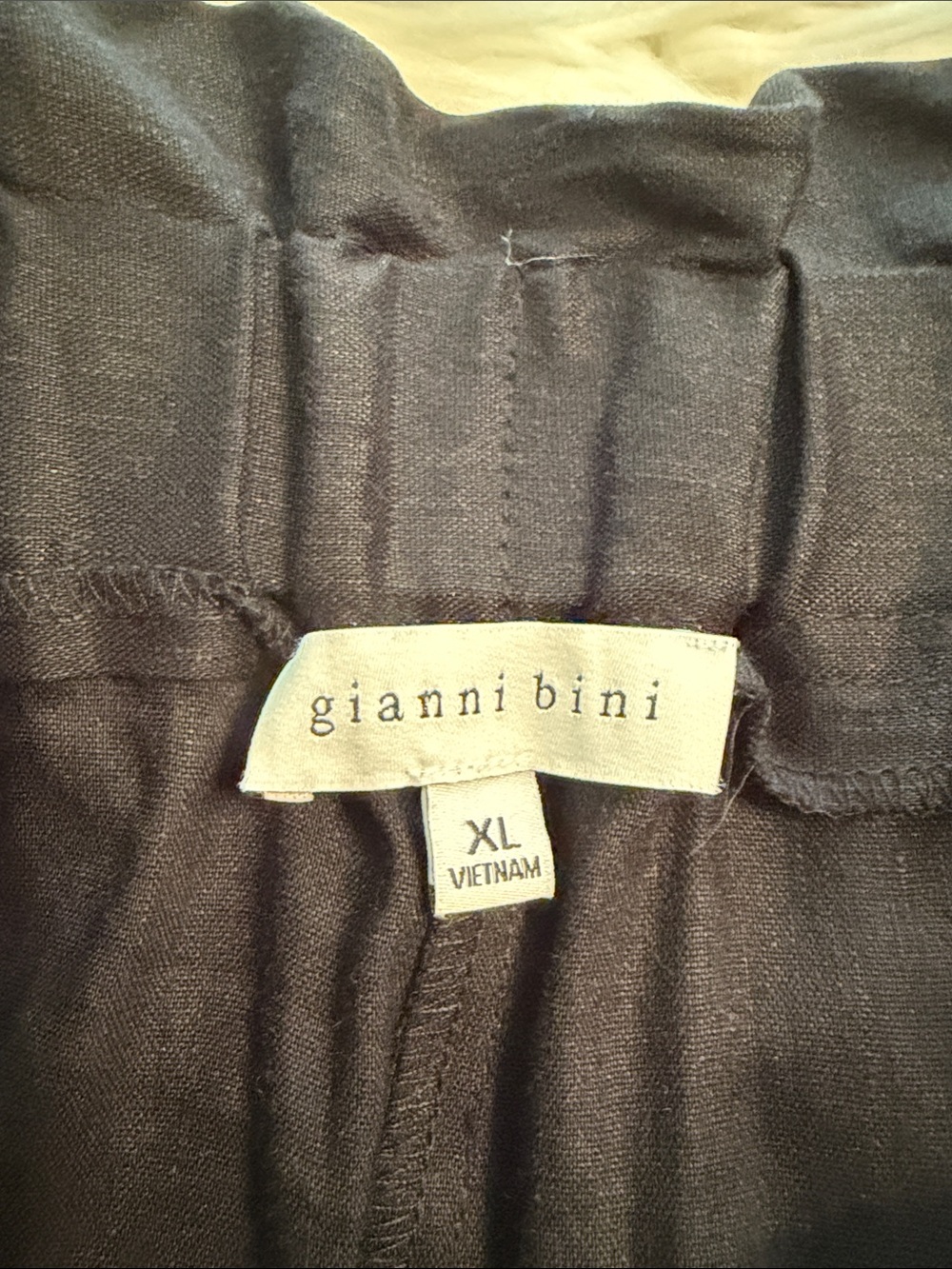 Gianni Bini Black Paperbag Waist Chinos size XL inseam 26” waist 36” elastic - Picture 4 of 8